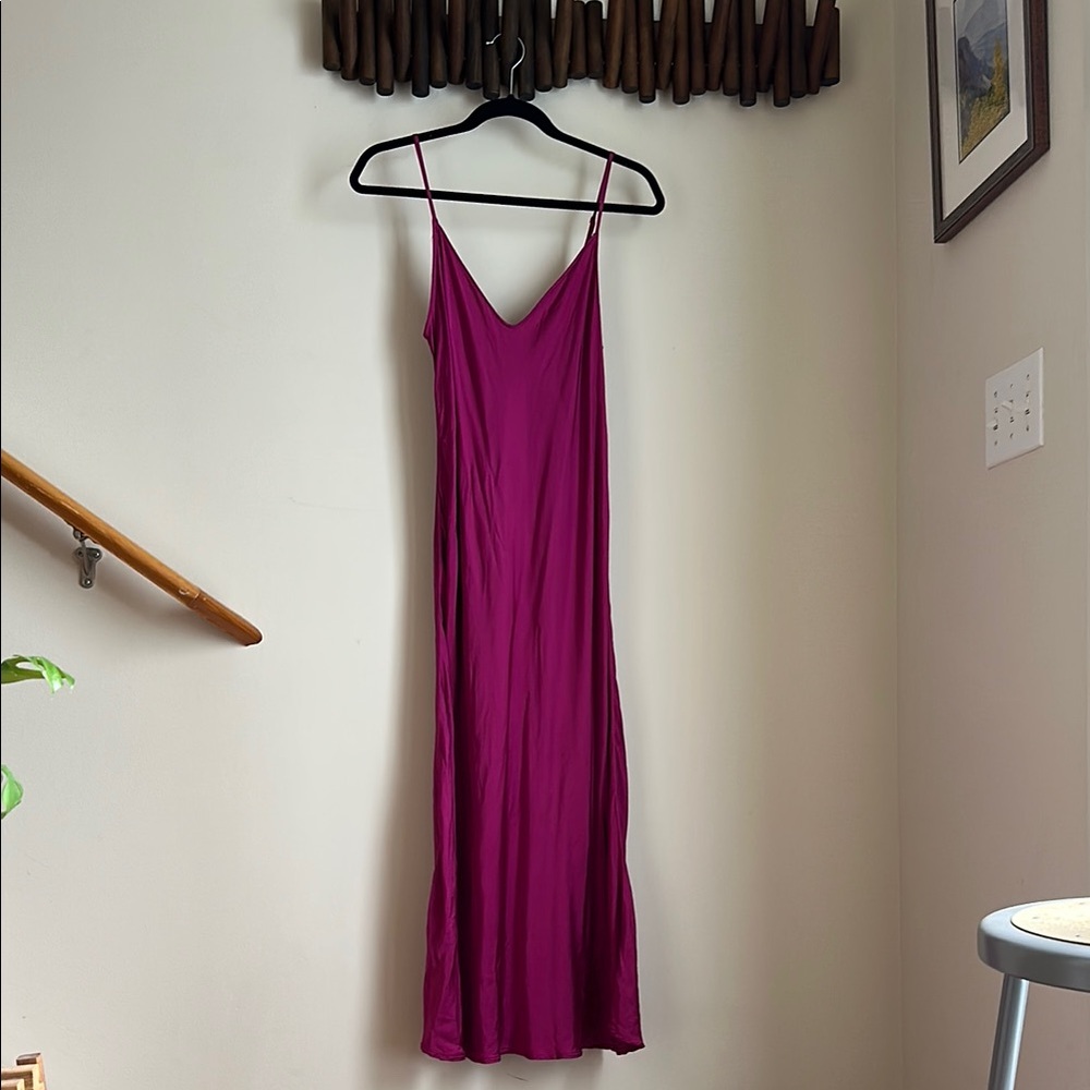 Elegant Magenta Slip Dress